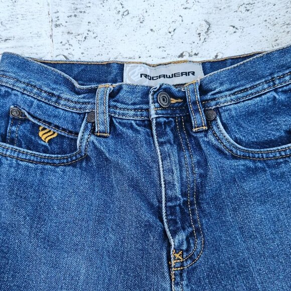 Rocawear Boys Shorts Blue Cotton Denim Shorts Cargo Shorts Size 7X Authentic B - Picture 2 of 8
